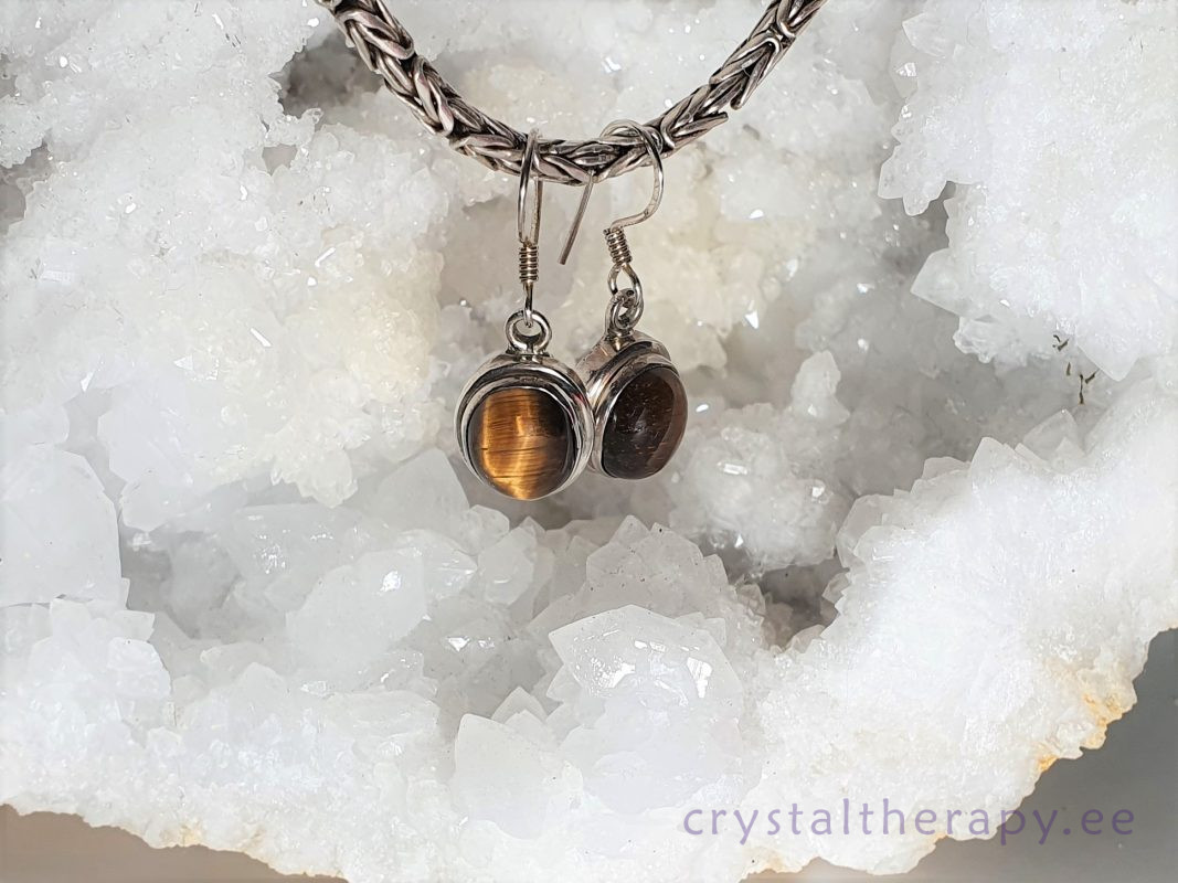 Tiigrisilm hõbekõrvarõngad