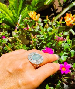 Akvamariiniga hõbesõrmus