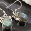 Labradoriit hõbekõrvarõngad