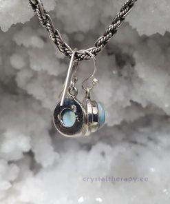 Larimar hõbekõrvarõngad