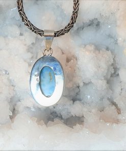 Larimar ovaalne hõberipats