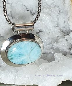 Larimar suur ovaalne hõberipats