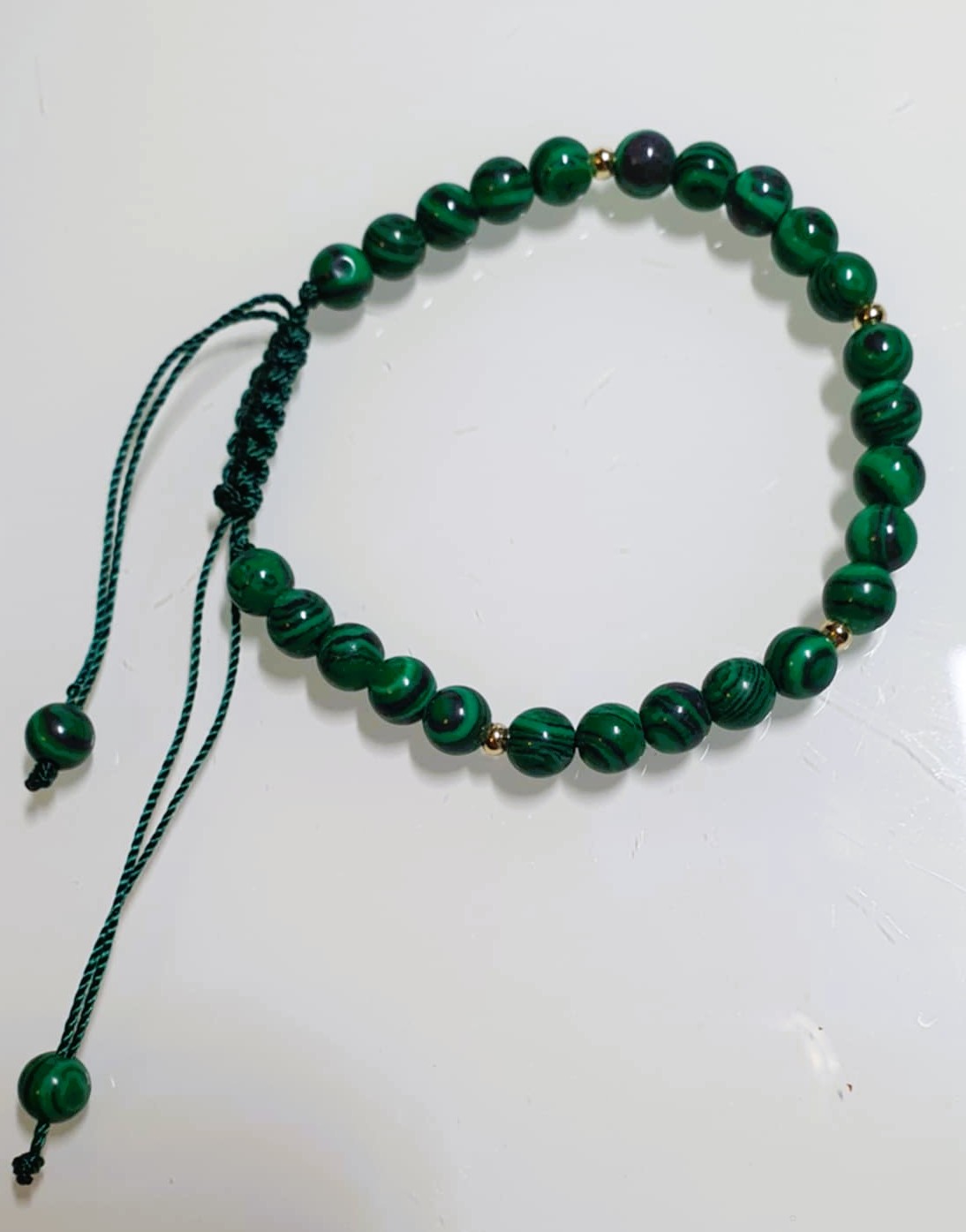 Malahhiit käevõru_punutud Malahhiit käevõru