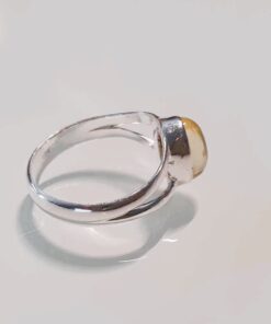 Tsitriin hõbesõrmus