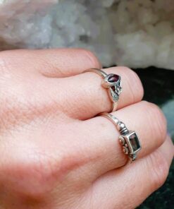 Tsitriin minimalistlik hõbesõrmus