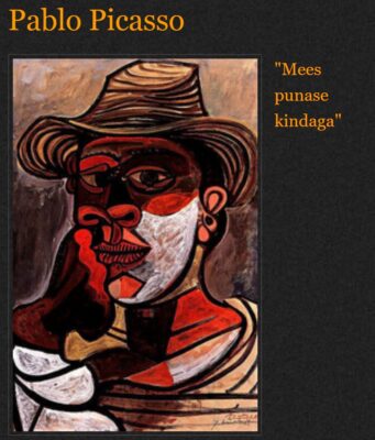 Pablo Picasso. Barbaarne periood 1937-1946 "Mees punase kindaga"
